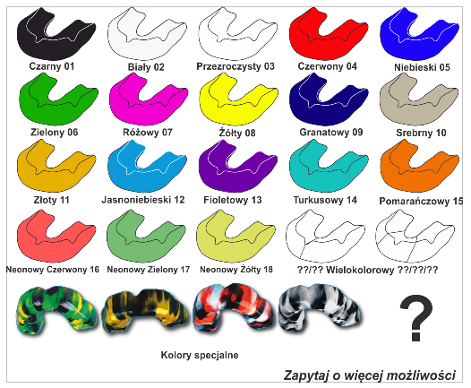 Couleurs de protège-dents Dent-Guard